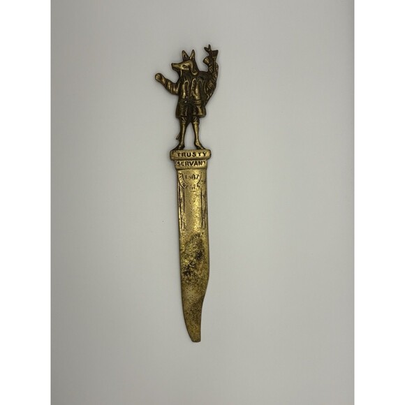 Other - VINTAGE WINCHESTER TRUSTY SERVANT 1387 BRASS LETTER‎ OPENER PEERAGE ENGLAND